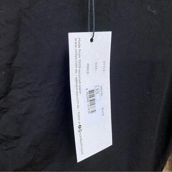 NWT SNDYS Nyah Dress Black knit mini soft asymmetrical Revolve S - Picture 7 of 7